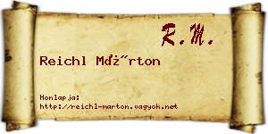 Reichl Márton névjegykártya