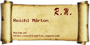 Reichl Márton névjegykártya