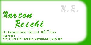 marton reichl business card